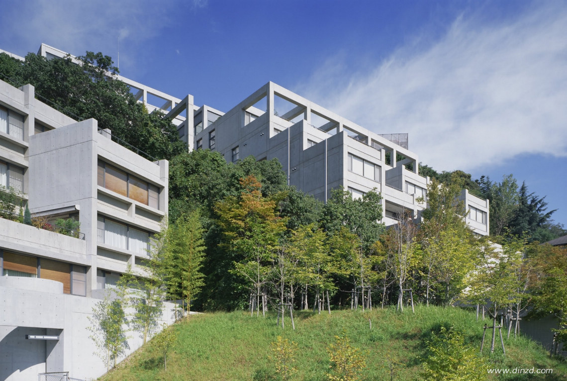 Tadao Ando安藤忠雄,六甲集合住宅Rokoo Housing Phrase I-Ⅳ